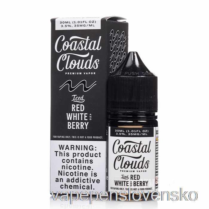 ľadová červená Biela A Bobule - Pobrežné Mraky Soľ - 30ml 50mg Vape Shop Bratislava